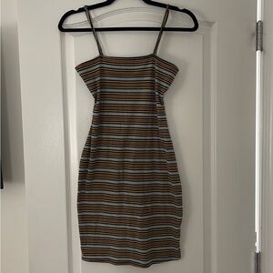 Striped Strap Bodycon Dress